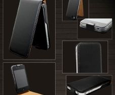 WHOLESALE 10 New Stylish Grip Flip Leather Case Cover Fits Apple Iphone 4s & 4