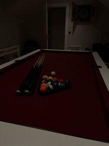 Abbey Convertible Pool/Dinner Table (White with wine felt)