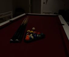 Abbey Convertible Pool/Dinner Table (White with wine felt)
