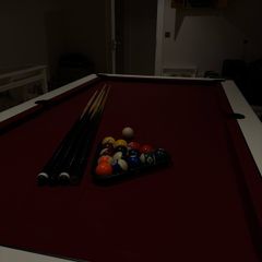 Abbey Convertible Pool/Dinner Table (White with wine felt)