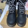 dr martens black fur lined women's boots Image 3