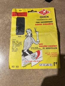 Black Iron-on patch for strong and heavy fabrics