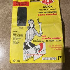 Black Iron-on patch for strong and heavy fabrics