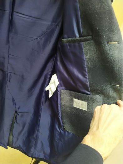 Zara Single Breasted 3/4 length 66% Wool