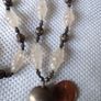 Vintage sterling silver pink quartz necklace Image 3