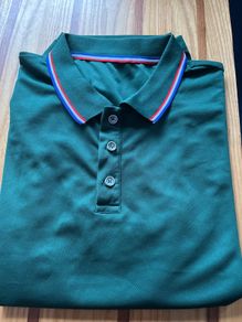 Green polo shirt