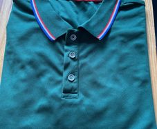 Green polo shirt