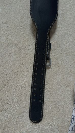 Harbinger Leather Padded Weightlifting Belt Black - Heavy Duty Gym Belt