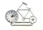 Chrome bicycle clock for child room