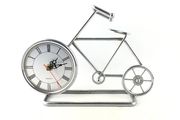 Chrome bicycle clock for child room