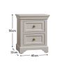 Bargain PAIR of designer bedside drawers in colour 'taupe' Image 2