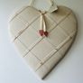 Linen heart notice board Image 5