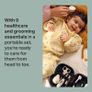 Baby Healthcare and Grooming Kit, 9X Essential Newborn Care Items for Home and Travel, Wipe-Clean and Waterproof Travel Case Image 2