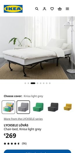Pink IKEA chair bed