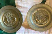 2 pewter??? Plates,  German make
