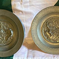 2 pewter??? Plates,  German make