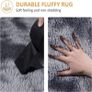 MULTIPLE SIZES/COLOURS AVAILABLE Rug For Living Room Bedroom Soft Shaggy Tie Dye Area Rugs Plush Fluffy Non Slip Living Room Rug Indoor Home Kidsroom Decor Carpet (DarkGrey, 120x160cm) Image 4