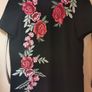 Zara Embroidered black midi dress Image 3