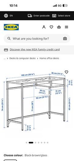 ikea table with shelf