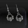 Silver Claddagh Necklace & Earrings Set Image 3