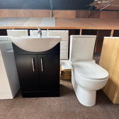 Special Offer Black Vanity Unit & Back to wall toilet