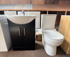 Brand New Black Vanity Unit & Back To Wall Toilet