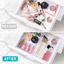 NEW SALE |  25 Pack Desk Drawer Organiser with 4 Size Makeup/Fridge Organiser, Plastic Storage Drawers for Kitchen, Bedroom, Office, Utensils Image 5