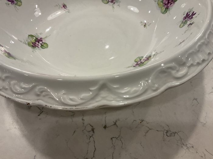 Empire Ware Antique Serving Bowl Lilac Print