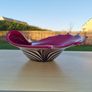 Murano Glass Red and Zebra Striped Conch Shell Bowl Image 8