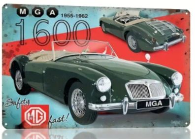 MG Car Advert ; Metal Sign