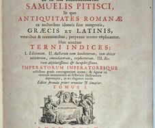 (1714) Opera & Pitisci Commentary. In exceptional, beautifully preserved contemporary full vellum with original gilded leather spine labels.