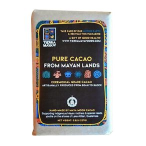100% Ceremonial Cacao-Tierra Maya-Finest Guatemalan Blend- 227G Solid Block. Women's Collective. Holistic/Wellness Gift!