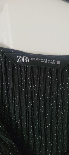 ZARA black polka dot dress size xs fit size 10