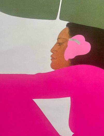 Original 1985 United Airlines Hawaii poster Pegge Hopper