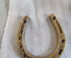 Horseshoe Decoration Good luck Charm Wall Hanging Mount Brass