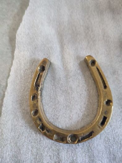 Horseshoe Decoration Good luck Charm Wall Hanging Mount Brass
