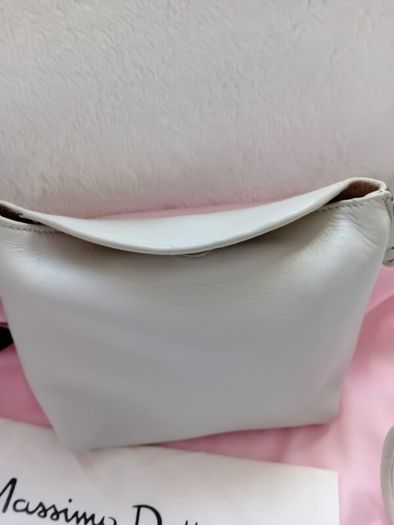 Massimo Dutti Leather Crossbody Bag - Grey - BNWT RRP 79.95