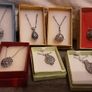 selection of homemade white metal necklaces Image 4