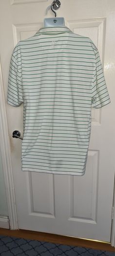 Gary Player Golf Polo Green Strip Size L