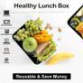 NEW SALE | Meal Prep Container-Plastic Microwavable Food Boxes-with Lids 28.Oz-Reusable Black Storage Lunch Boxes - Freezer & Dishwasher Safe (15) Image 5