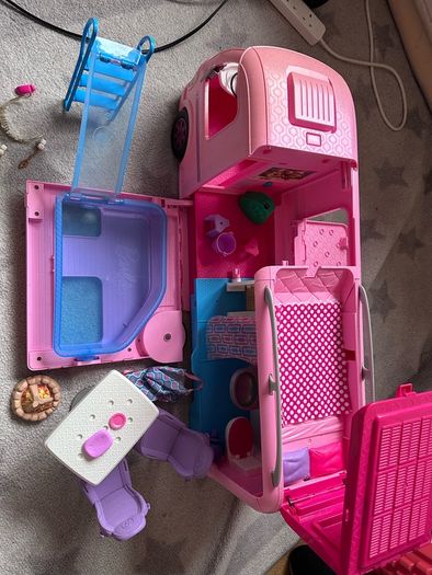 Barbie Dream Camper Van PlaySet Pool Water Slide Doll Caravan Gift Set