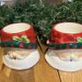 2 Ceramic Christmas T-Light Holders Image 2