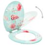 WC Toilet Seats with Lid 2 pcs MDF Flamingo Design Image 8