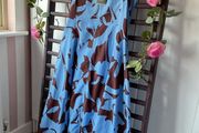 dress Bnwt Marc o'polo dress blue &amp; brown print 36 (8)