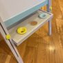 kids easel floor standing magnetic white and black board Image 7