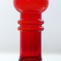 Vintage Tamara Aladin Kielo Red Glass Vase