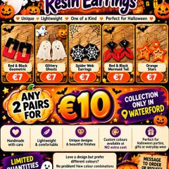 Handmade Halloween Resin Earrings