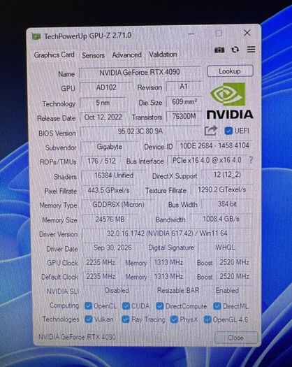 Geforce Rtx 4090 Windforce V2, 24gb 384-bit Gddr6x
