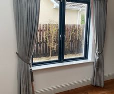 curtain double lined and pole