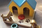 Little Town Wooden Dog Kennel Play Set